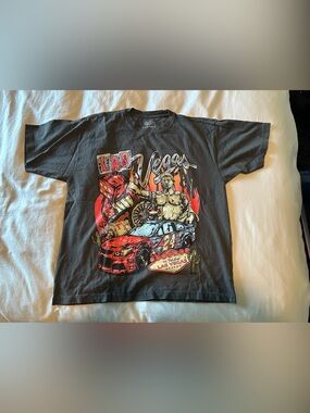 Mens Goat Crew Dice Roll Gamble Poker Las Vegas Graphic T-Shirt - Black Wash XL